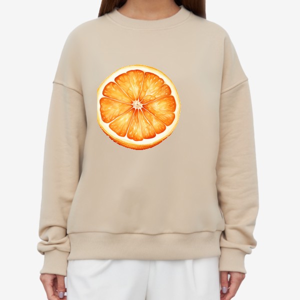 Свитшот «Акварельный апельсин»