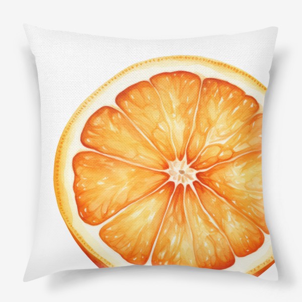 Подушка «Акварельный апельсин»
