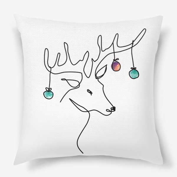 Подушка «олень рождественский»