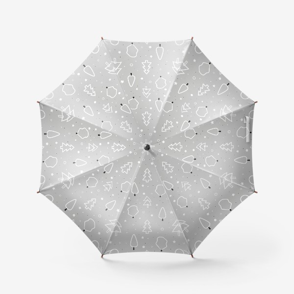 Зонт «Зимний паттерн в сканди стиле»