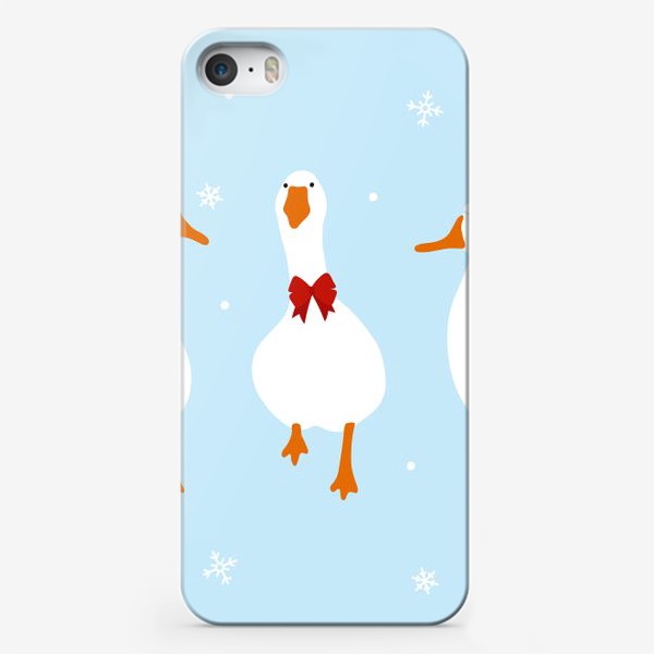 Чехол iPhone «Новогодние гуси»