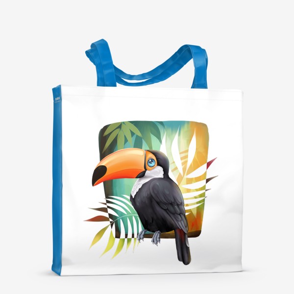 Сумка-шоппер «Тукан. Тропическая летняя иллюстрация»