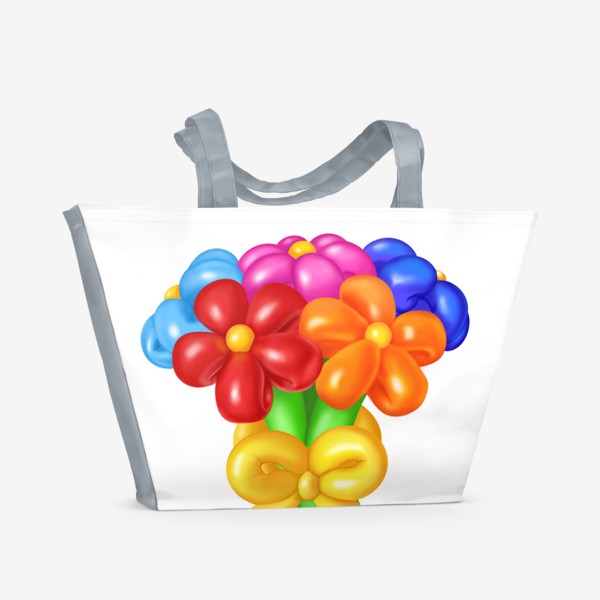 Пляжная сумка «Ромашки из шаров»