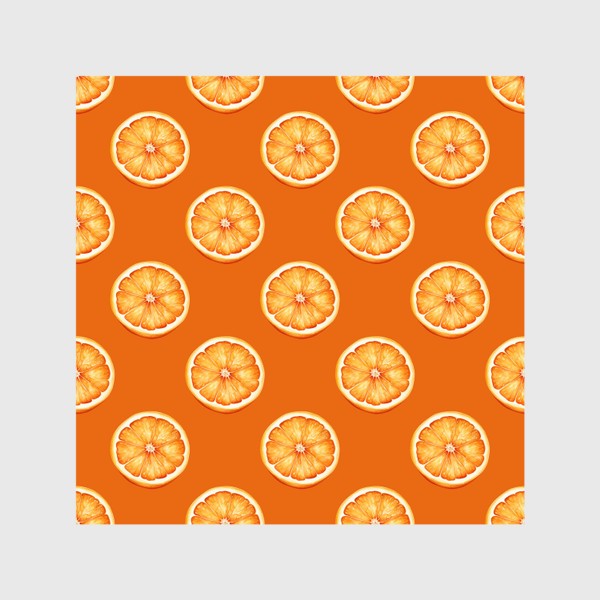 Шторы «Акварельный апельсиновый узор на оранжевом»