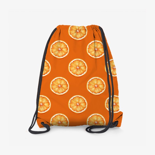 Рюкзак «Акварельный апельсиновый узор на оранжевом»