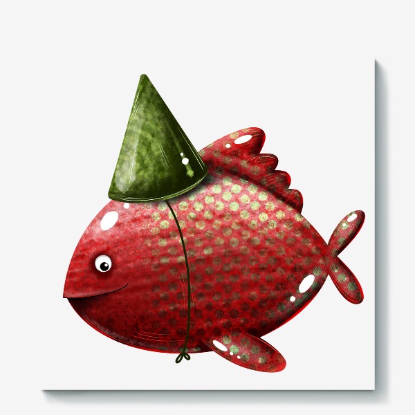 Холст «Красная рыба»