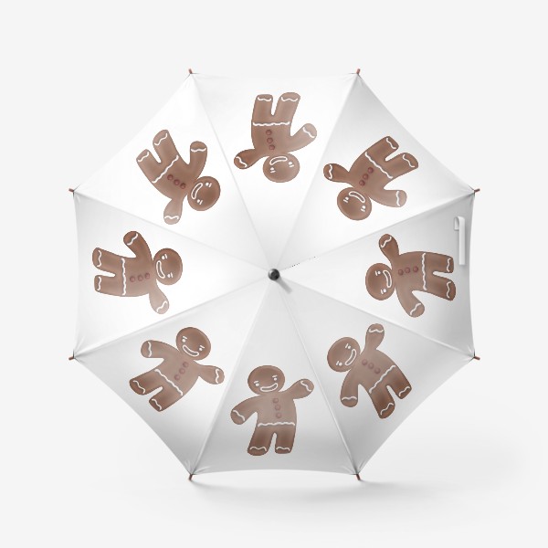 Зонт «Новогодний пряник человечек»