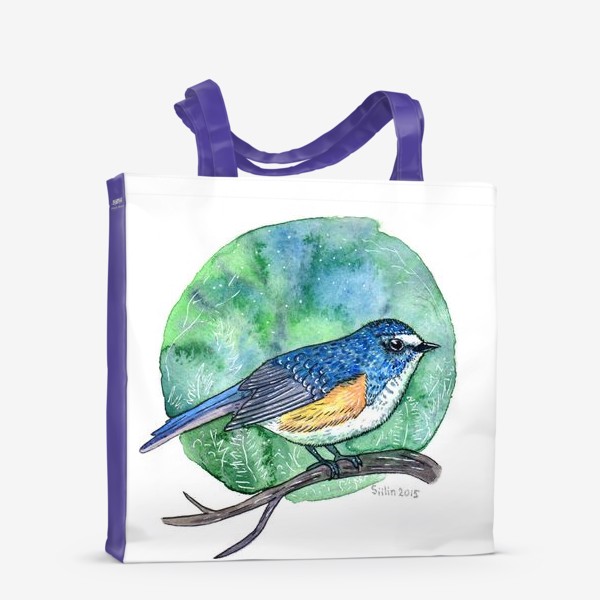 Сумка-шоппер «птица синехвостка»
