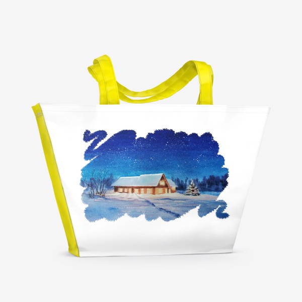 Пляжная сумка «Зимний Домик»
