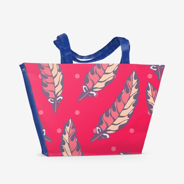 Пляжная сумка «Бохо перья»