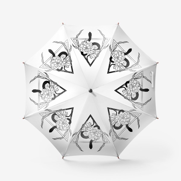Зонт «Змея в цветочном треугольнике»