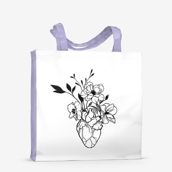 Сумка-шоппер «Сердце и цветы»