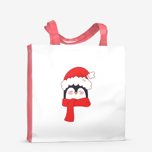Сумка-шоппер «Новогодний пингвин»