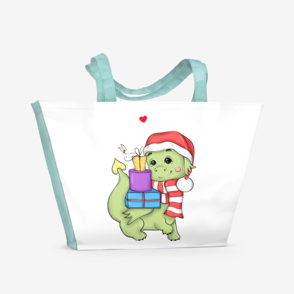 Пляжная сумка «Дракончик с горой подарков :) »