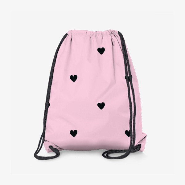 Рюкзак «Сердечки на розовом фоне»