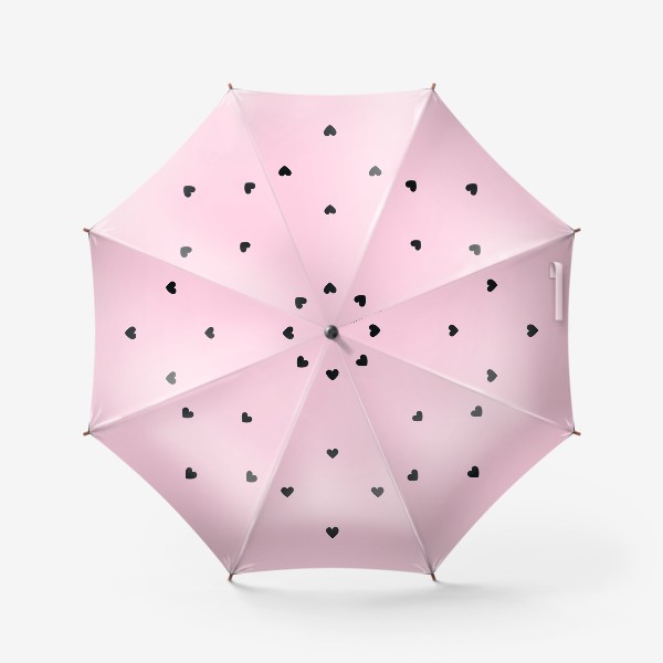 Зонт «Сердечки на розовом фоне»