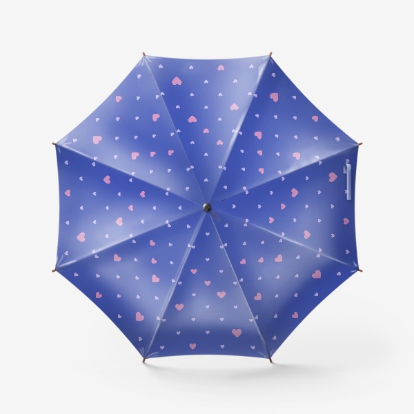 Зонт «Сердечки на синем фоне»