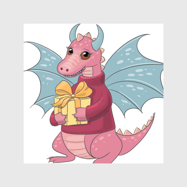 Шторы «Розовый дракон символ 2024»