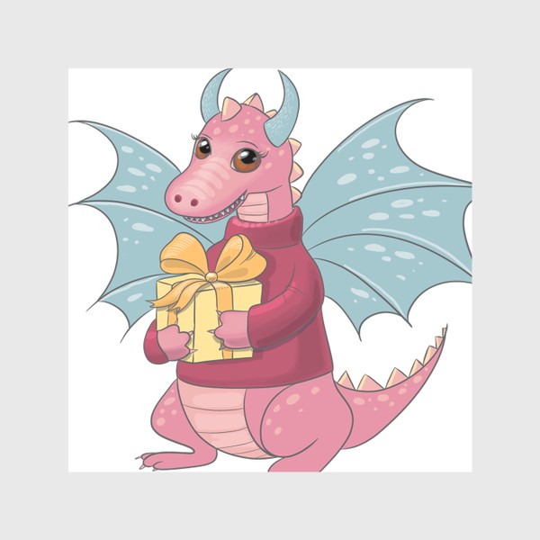Скатерть «Розовый дракон символ 2024»