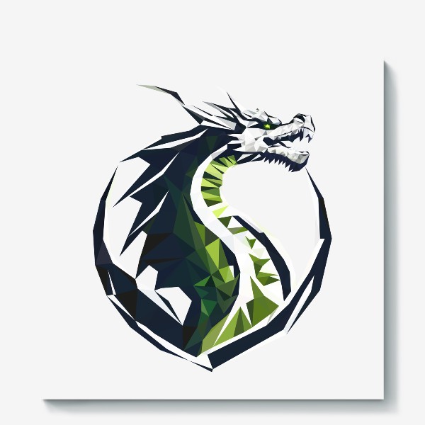 Холст «Год Дракона. Зелёный дракон.»