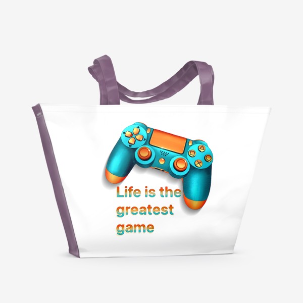Пляжная сумка «Жизнь это лучшая игра»