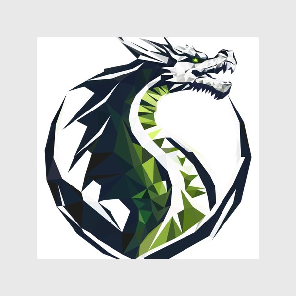 Шторы «Год Дракона. Зелёный дракон.»