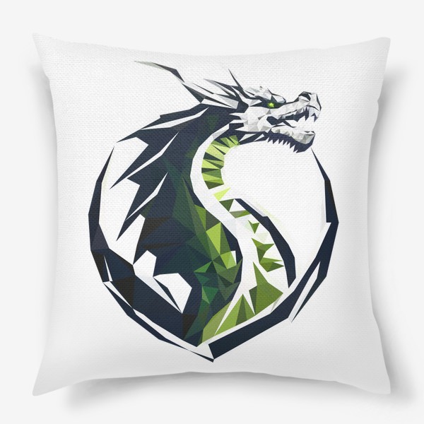 Подушка «Год Дракона. Зелёный дракон.»