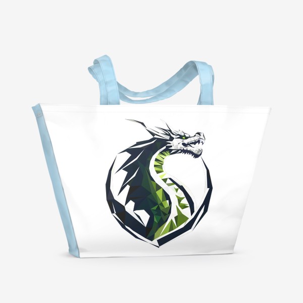 Пляжная сумка «Год Дракона. Зелёный дракон.»