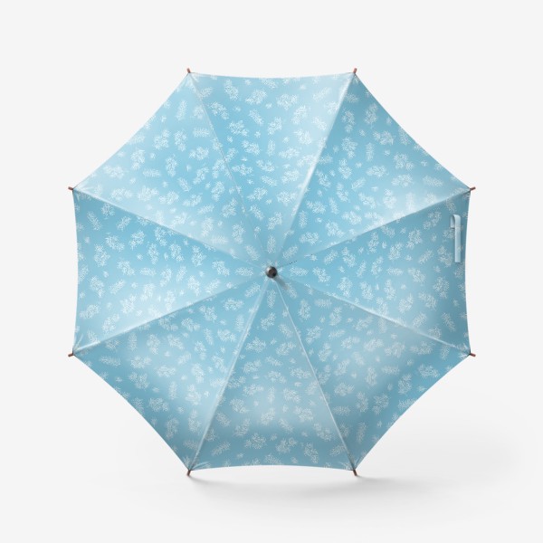 Зонт «Сосновые веточки и шишки на голубом»