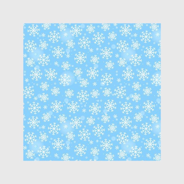 Шторы «Снежинки на голубом»