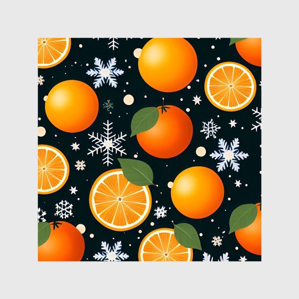 Шторы «Паттерн с апельсинами»