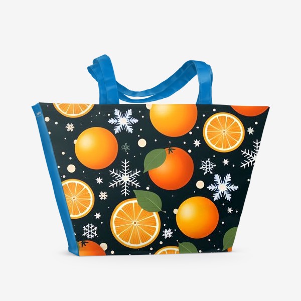 Пляжная сумка «Паттерн с апельсинами»