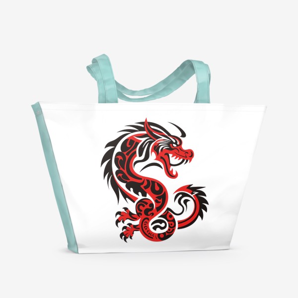 Пляжная сумка «Китайский дракон. Символ 2024 Нового года»