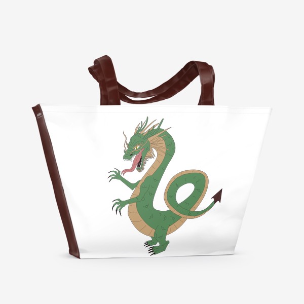 Пляжная сумка «Зелёный дракон»