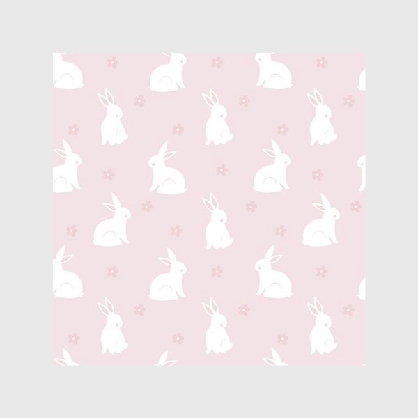 Шторы «Кролики на розовом»
