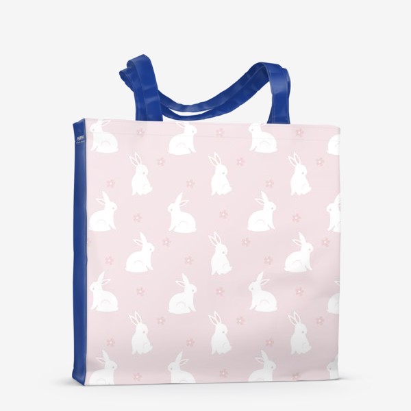 Сумка-шоппер «Кролики на розовом»