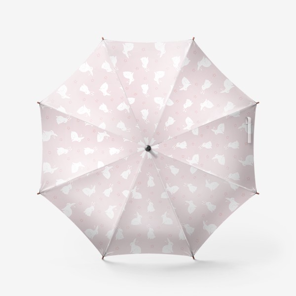 Зонт &laquo;Кролики на розовом&raquo;