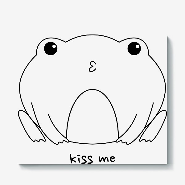 Холст «лягушка, поцелуй меня»
