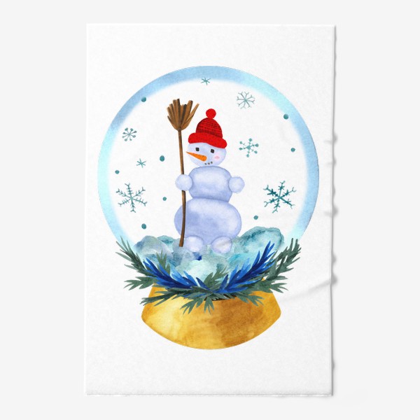 Полотенце «Снежный шар со снеговиком»
