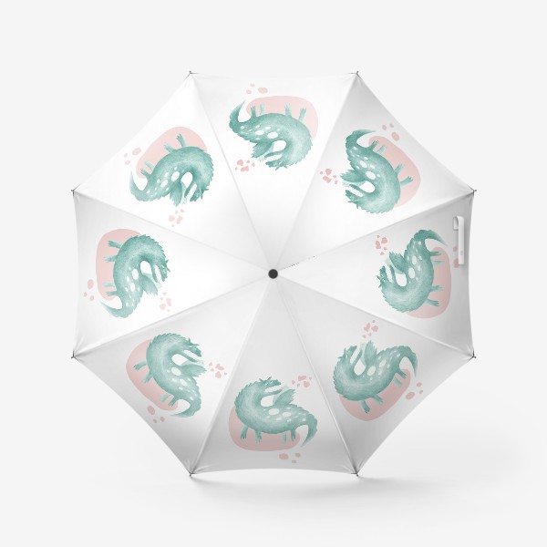 Зонт «Дракон зеленый влюбленный»