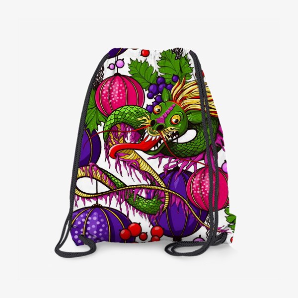 Рюкзак «Дракончик, ягоды и китайские фонарики. Год дракона»
