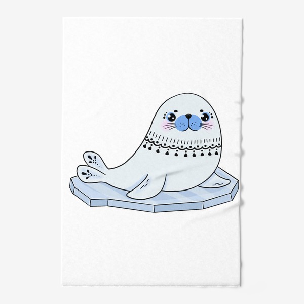 Полотенце «Морской котик (тюлень) на льдине»