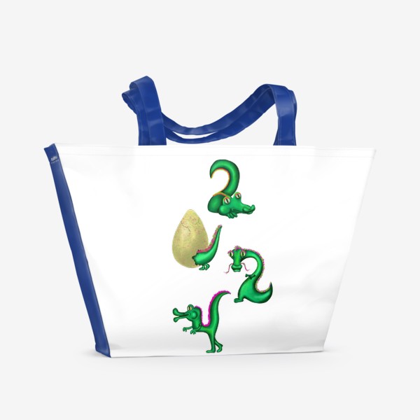 Пляжная сумка «2024 из ярких праздничных драконов»