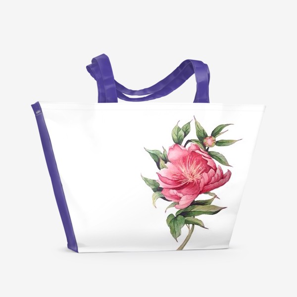 Пляжная сумка «Цветок "Пион"»