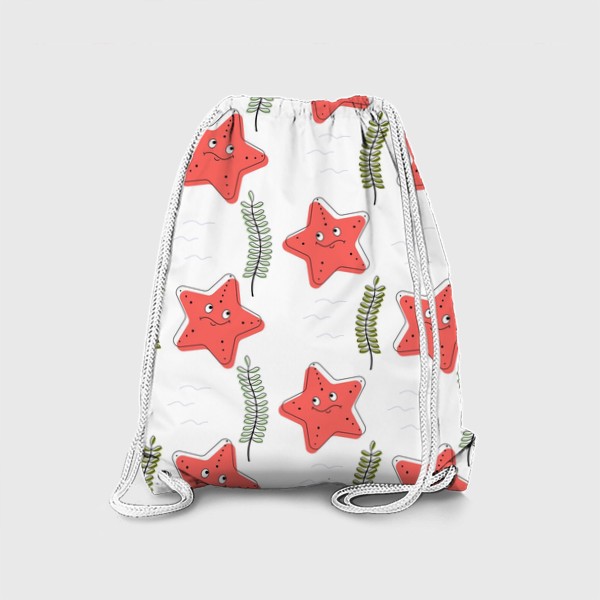 Рюкзак «бесшовный паттерн - морские звёзды»