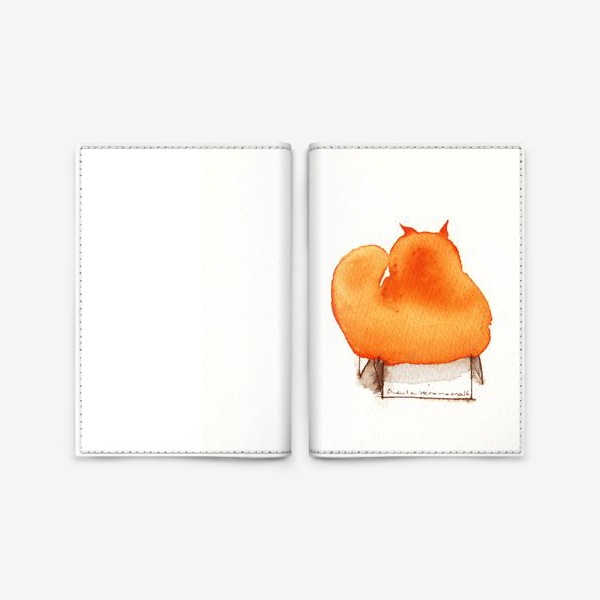 Обложка для паспорта «Пушистый толстый рыжий любимый Кот »