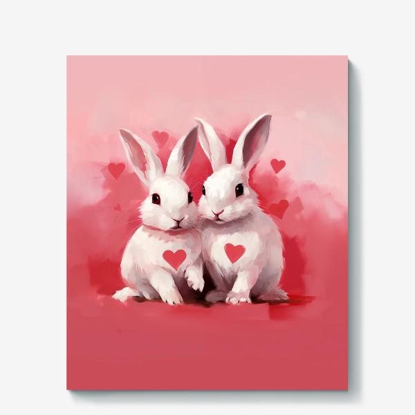 Холст «Два кролика»