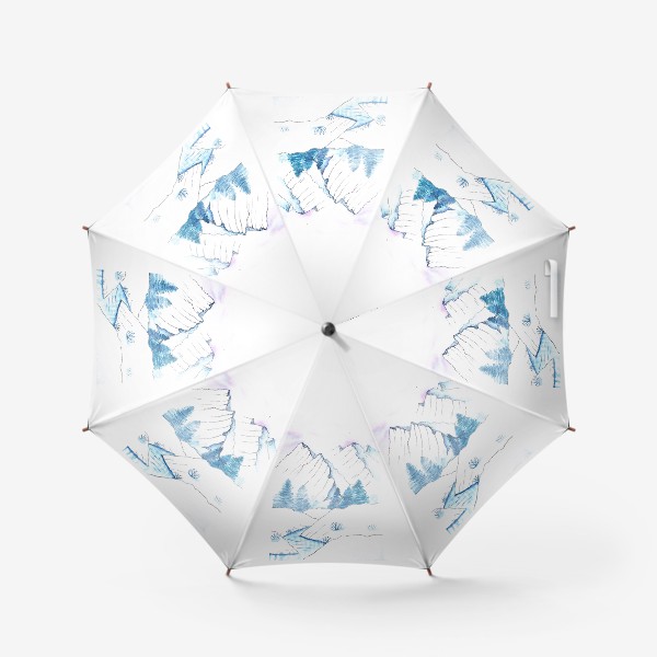 Зонт «горы зимой»