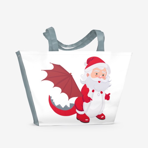 Пляжная сумка «Дед Мороз в костюме дракона»