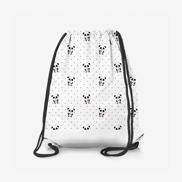 Рюкзак «Милые панды и сердечки»